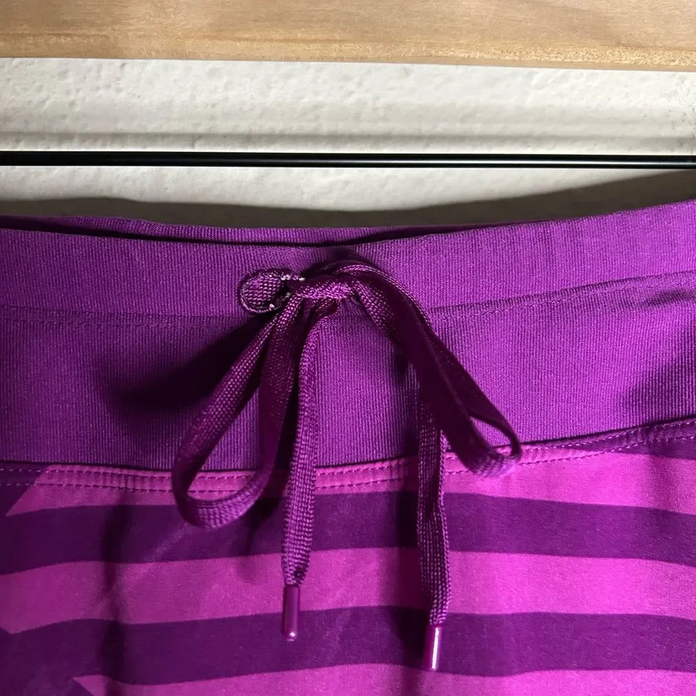 Nike Dri-Fit Purple Stripe Print Athletic Skort Size S